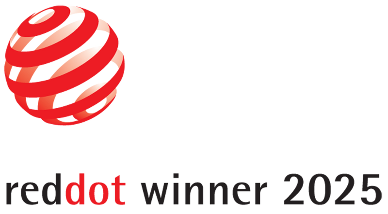 Red Dot logo with 'winner 2025' text on a white background